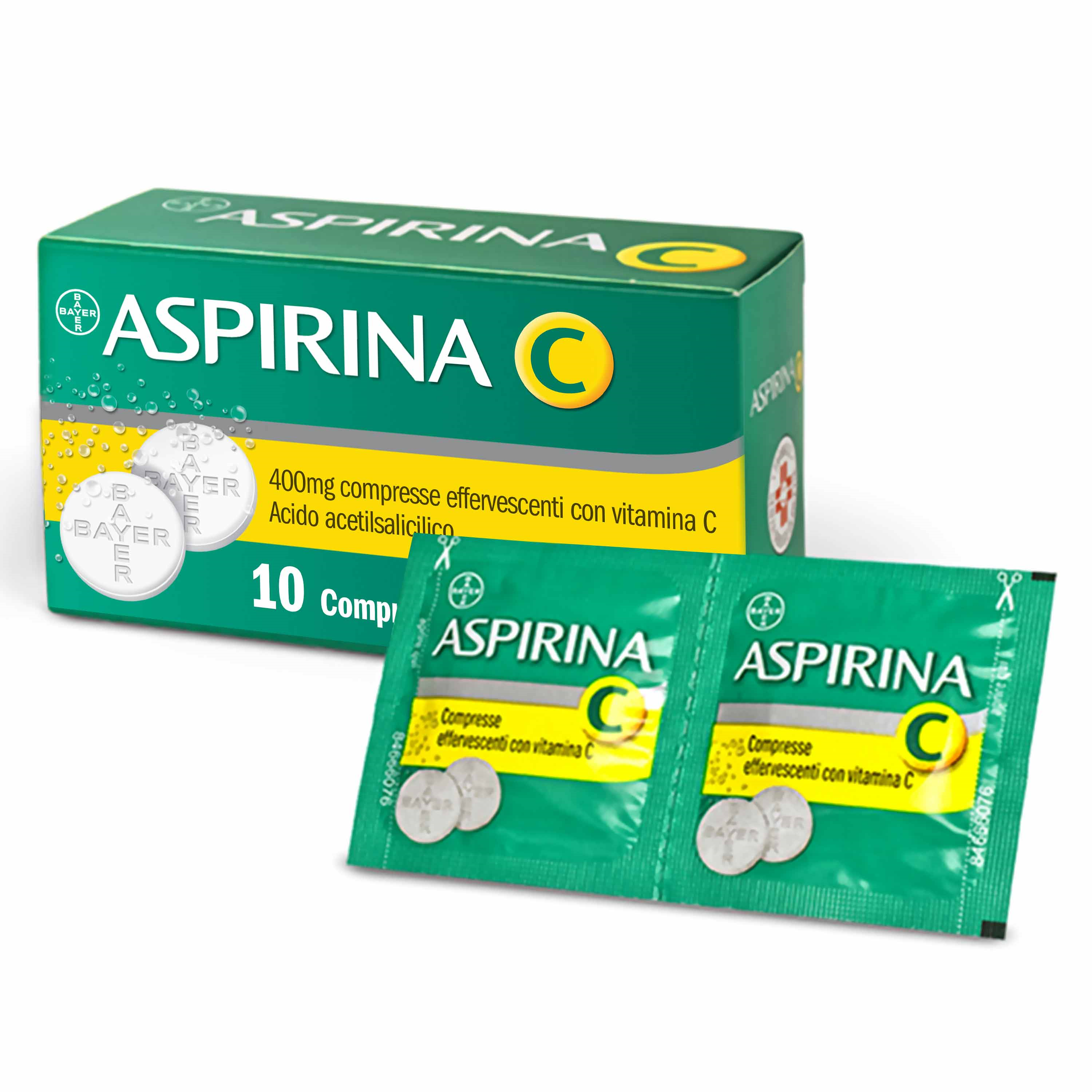 ASPIRINA C*10CPR EFF 400+240MG - Okfarmacia