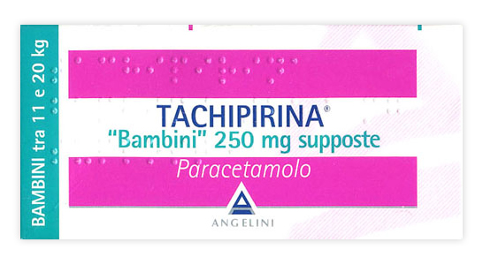 TACHIPIRINA*BB 10SUPP 250MG - Okfarmacia
