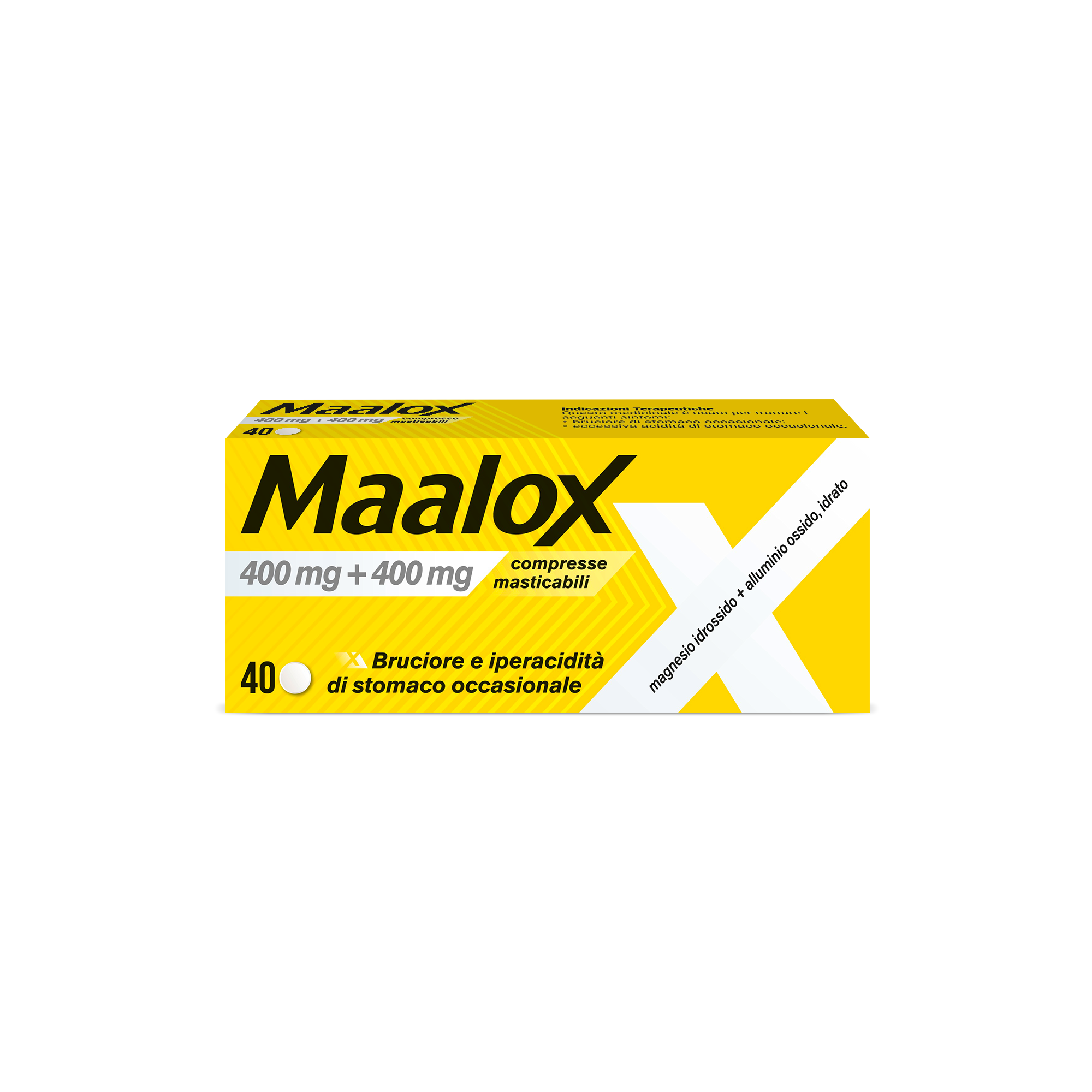 MAALOX*40CPR MAST 400MG+400MG - Okfarmacia
