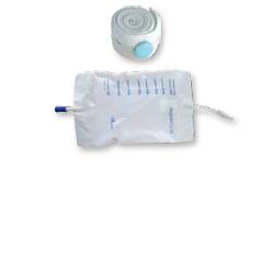 SACCA RACCOGLI URINA DA GAMBA PER INCONTINENZA IN PVC 750 ML TUBO RACCORDO DIRITTO 10 CM+RUBINETTO SCARICO+VALVOLA ANTIREFLUSSO+2 FASCE A BOTTONI 10 PEZZI - Okfarmacia