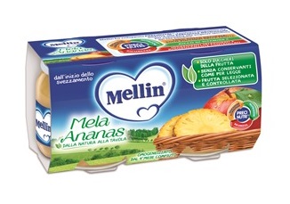 MELLIN OMOGENEIZZATO MELA ANANAS 100 G 2 PEZZI - Okfarmacia