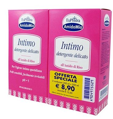 EUPHIDRA ABBINATA INTIMO DETERGENTE DELICATO 200 ML + 200 ML - Okfarmacia