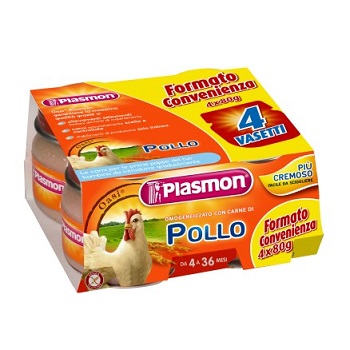 PLASMON OMOGENEIZZATO POLLO CON GIFT 4 X 80 G - Okfarmacia