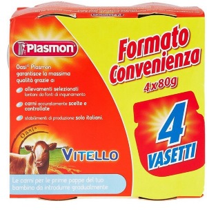 PLASMON OMOGENEIZZATO VITELLO 4 X 80 G - Okfarmacia