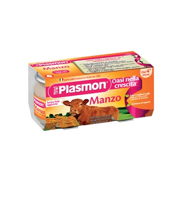 PLASMON OMOGENEIZZATO MANZO 4 X 80 G - Okfarmacia