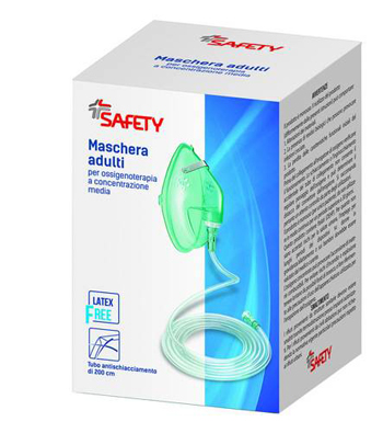 MASCHERA PER OSSIGENOTERAPIA CON TUBO 200CM - Okfarmacia