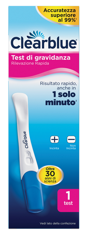 TEST DI GRAVIDANZA CLEARBLUE RILEVAZIONE RAPIDA 1 PEZZO - Okfarmacia