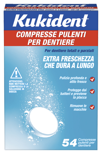 KUKIDENT CLEANSER FRESCH 88 COMPRESSE PULIZIA PROTESI DENTARIE - Okfarmacia