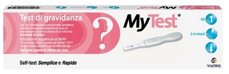 TEST DI GRAVIDANZA RAPIDO HCG MYTEST 1 PEZZO - Okfarmacia