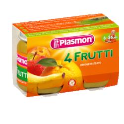 PLASMON OMOGENEIZZATO 4 FRUTTI 6 X 104 G - Okfarmacia