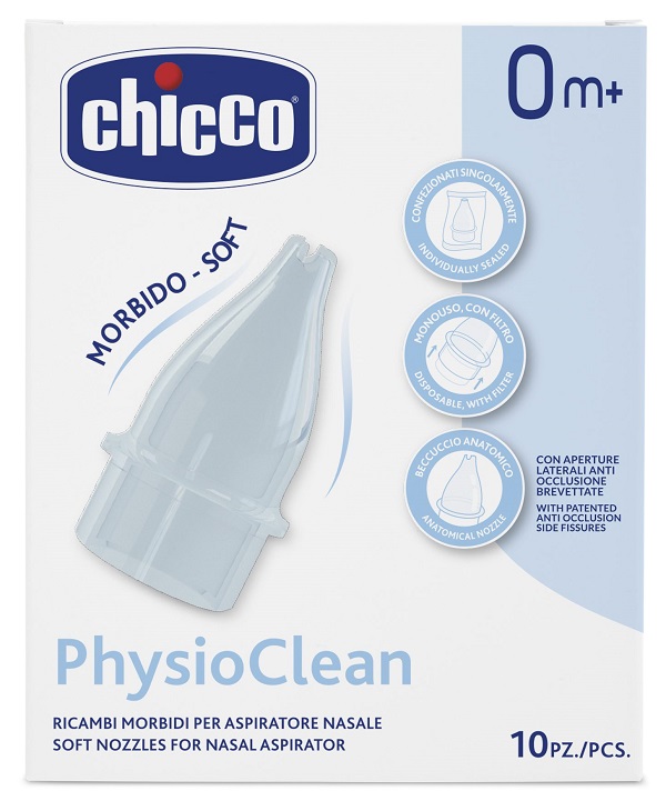 RICAMBI MORBIDI PER ASPIRATORE NASALE CHICCO PHYSIOCLEAN - Okfarmacia