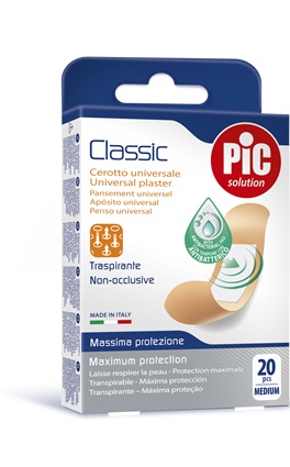 CEROTTO PIC CLASSIC 19X72 MM ANTIBATTERICO 20 PEZZI - Okfarmacia