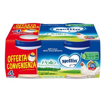 MELLIN OMOGENEIZZATO POLLO 4X80 G - Okfarmacia