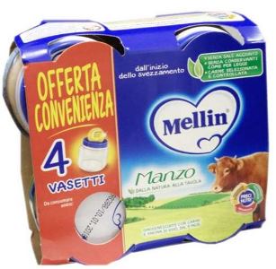 MELLIN OMOGENEIZZATO MANZO 4X80 G - Okfarmacia