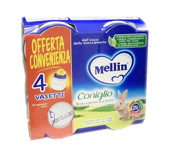 MELLIN OMOGENEIZZATO CONIGLIO 4X80 G - Okfarmacia