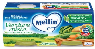 MELLIN OMOGENEIZZATO VERDURE MISTE 2 X 80 G - Okfarmacia