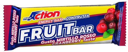 PROACTION FRUIT BAR BARRETTA ENERGETICA AL MIRTILLO ROSSO 40 G - Okfarmacia