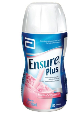 ENSURE PLUS FRAGOLA 4 BOTTIGLE DA 200 ML - Okfarmacia