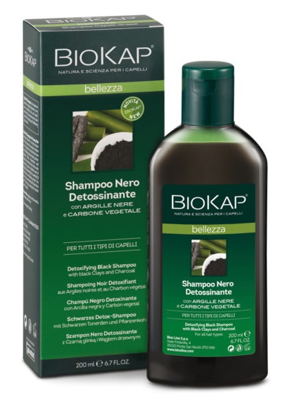 BIOKAP BELLEZZA SHAMPOO NERO DETOSSINANTE 200 ML BIOSLINE - Okfarmacia