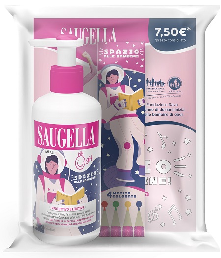 SAUGELLA GIRL + GADGET PROMOZIONE COSTITUITA DA UN BUNDLE COMPOSTO DA PRODOTTO GIRL 200 ML + IN OMAGGIO MATITE COLORATE - Okfarmacia