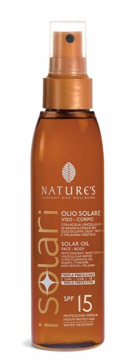 NATURE'S I SOLARI OLIO SOLARE VISO CORPO SPF 15 150 ML - Okfarmacia
