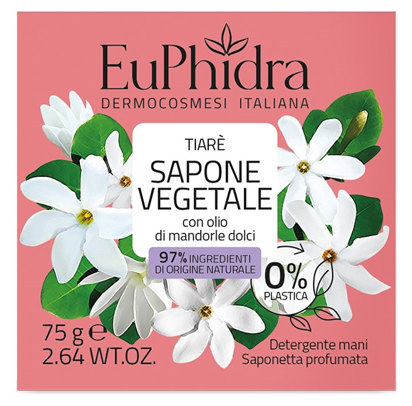 EUPHIDRA SAPONETTA VEGETALE TIARE' 75 G - Okfarmacia