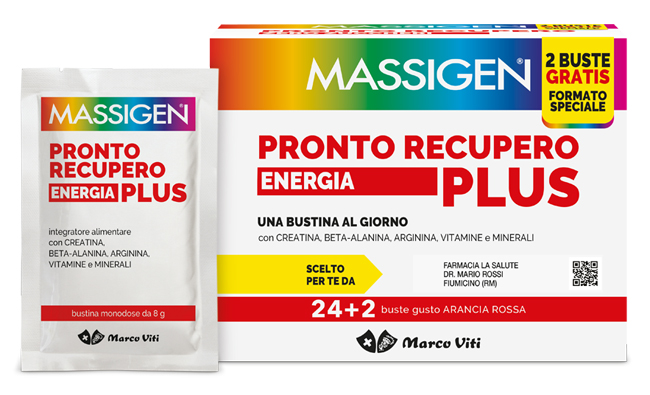 MASSIGEN PRONTO RECUPERO ENERGIA PLUS 24 BUSTINE + 2 BUSTINE - Okfarmacia
