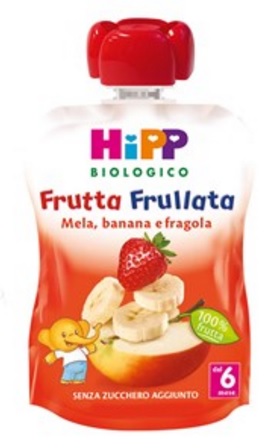 HIPP BIO FRUTTA FRULLATA MELA BANANA FRAGOLA 90 G - Okfarmacia