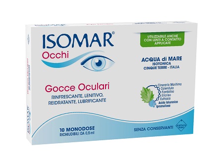 ISOMAR OCCHI GOCCE OCULARI ALL'ACIDO IALURONICO 0,20% 10 FLACONCINI - Okfarmacia