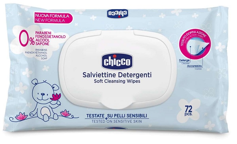 CHICCO COSMESI SALVIETTE 72 PEZZI PLAQ - Okfarmacia