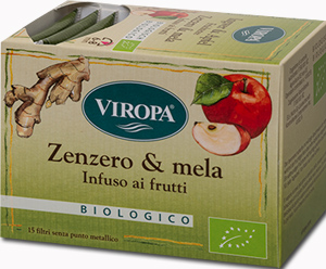 VIROPA ZENZERO & MELA INFUSO BIOLOGICO 15 BUSTINE 2,5 G - Okfarmacia