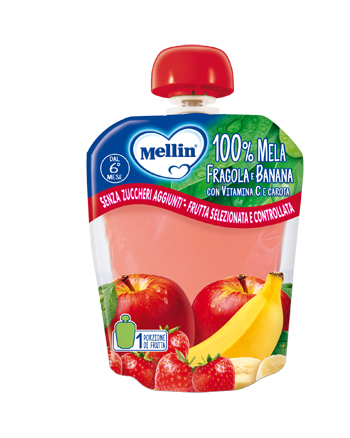 MELLIN POUCH MELA/FRAGOLA/BANANA 90 G - Okfarmacia