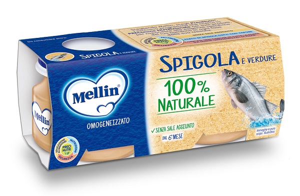 MELLIN OMOGENEIZZATO DI SPIGOLA E VERDURE 4 X 80 G - Okfarmacia