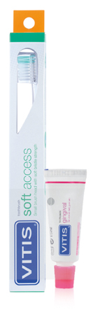 VITIS SPAZZOLINO SOFT ACCESS + DENTIFRICIO GINGIVAL 15 ML - Okfarmacia