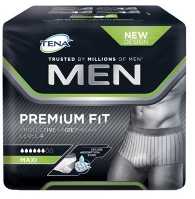MUTANDINA ASSORBENTE MASCHILE TENA MEN PREMIUM FIT LIVELLO 4 S/M 10 PEZZI - Okfarmacia