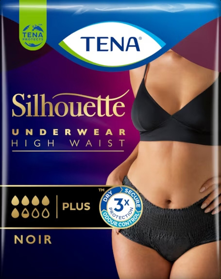 PANNOLONE A MUTANDINA ASSORBENTE TENA SILHOUETTE NOIR M VITA ALTA 9 PEZZI - Okfarmacia