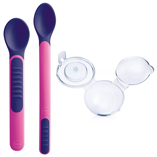 MAM HEAT SENSITIVE SPOONS & COVER 6+ FEMMINA - Okfarmacia