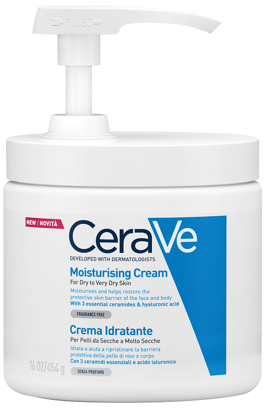 CERAVE CREMA IDRATANTE PER PELLI DA SECCHE A MOLTO SECCHE 454 G PUMP - Okfarmacia