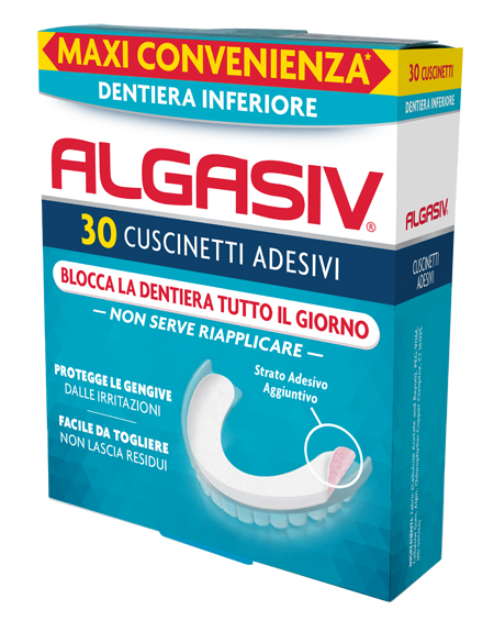 ALGASIV ADESIVO PER PROTESI DENTARIA INFERIORE 30 PEZZI - Okfarmacia