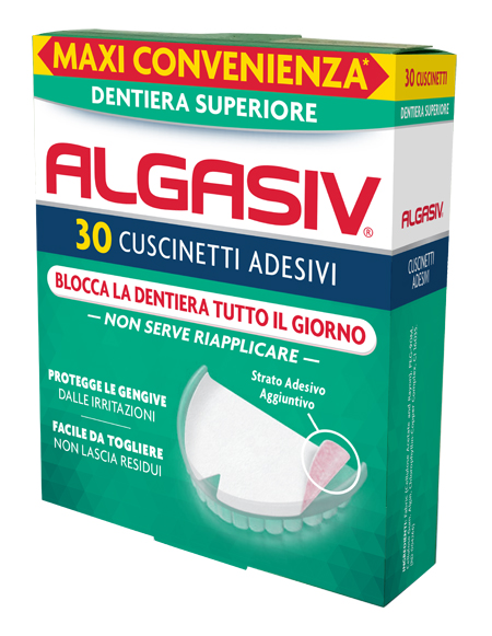ALGASIV ADESIVO PER PROTESI DENTARIA SUPERIORE 30 PEZZI - Okfarmacia