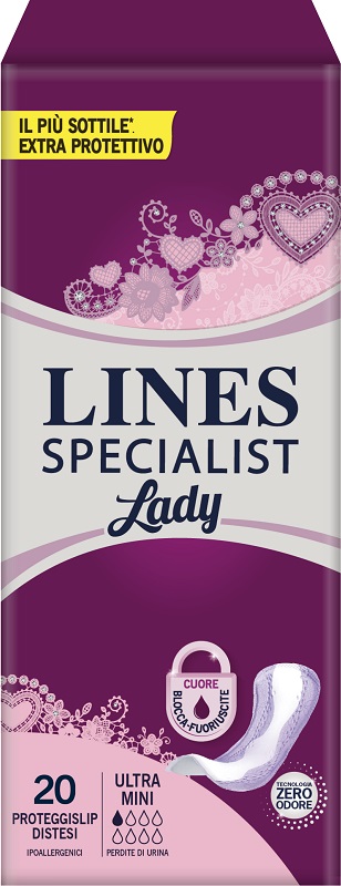 PANNOLONE SAGOMATO LINES SPECIALIST ULTRAMINI 20 PEZZI - Okfarmacia