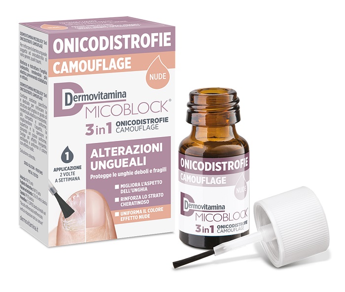 DERMOVITAMINA MICOBLOCK 3 IN 1 ONICODISTROFIE CAMOUFLAGE 8 ML NUDE - Okfarmacia