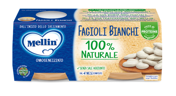 MELLIN OMOGENEIZZATO FAGIOLI BIANCHI 2 X 80 G - Okfarmacia