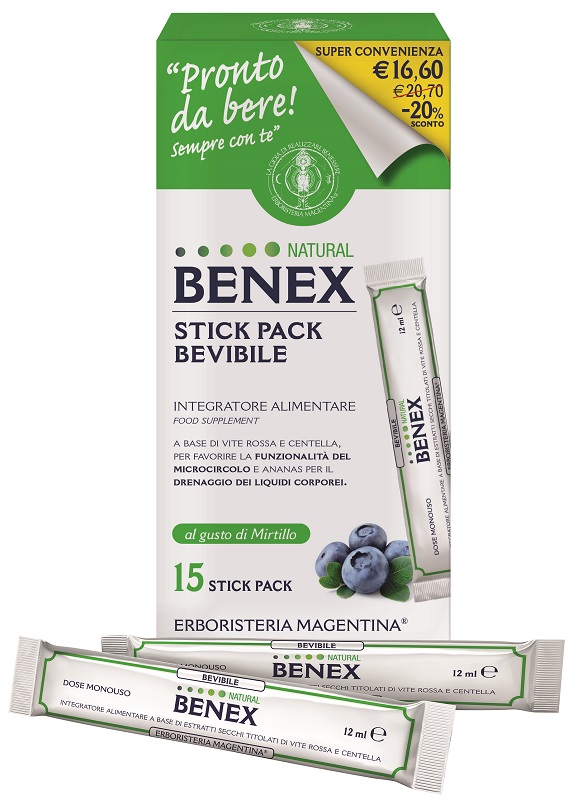 BENEX BEVIBILE 15 STICK DA 12 ML TAGLIO PREZZO - Okfarmacia