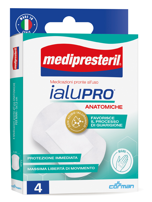MEDIPRESTERIL IALUPRO MANI 5X7,5 CM 4 PEZZI - Okfarmacia