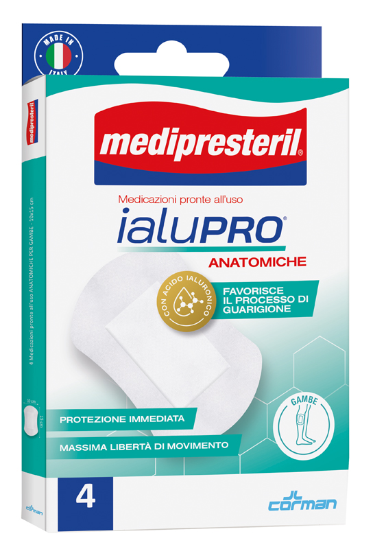 MEDIPRESTERIL IALUPRO GAMBE 10X15 CM 4 PEZZI - Okfarmacia