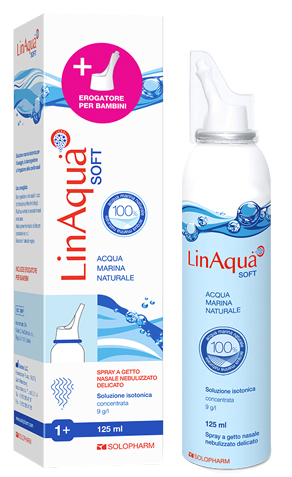 SOLUZIONE SPRAY ISOTONICA NASALE LINAQUA SOFT 125 ML CON DOPPIO EROGATORE - Okfarmacia