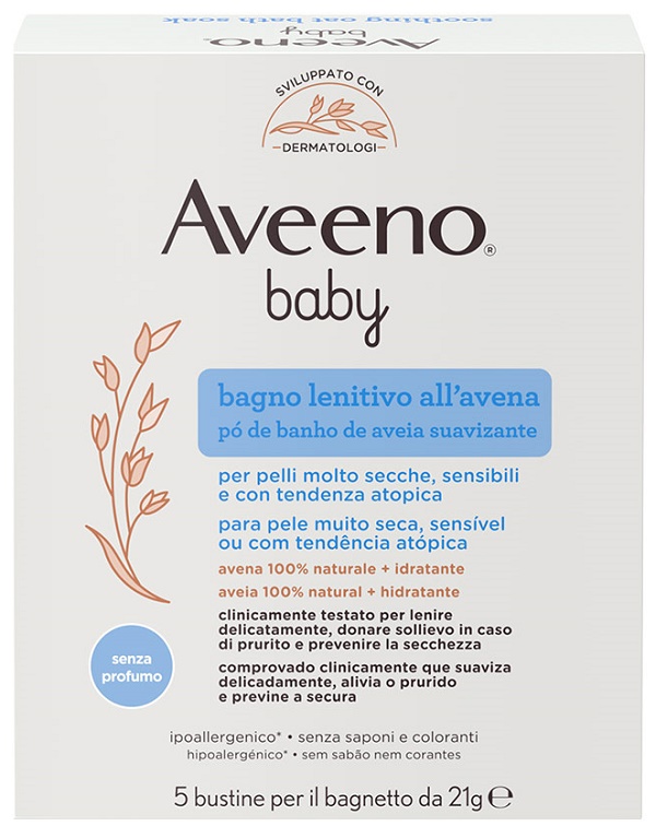 AVEENO BABY COLLOIDAL POLVERE BAGNO 5 X 21 G - Okfarmacia