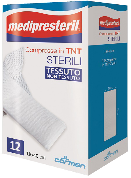 COMPRESSE STERILI TNT MEDIPRESTERIL 18X40 CM 12 PEZZI - Okfarmacia