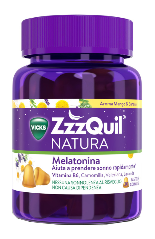 VICKS ZZZQUIL NATURA MANGO & BANANA 30 PASTIGLIE GOMMOSE - Okfarmacia